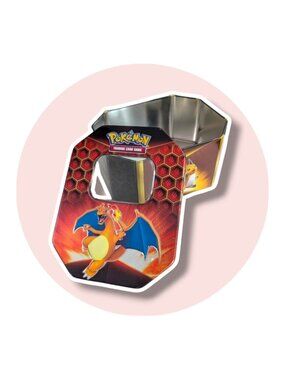 Hidden Fates Pokemon Storage Tin: Charizard with Raichu and Gyarados (empty)